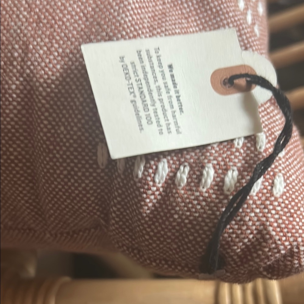 Hearth & Hand Decorative Pillow in Rust and White - Picture 5 of 9